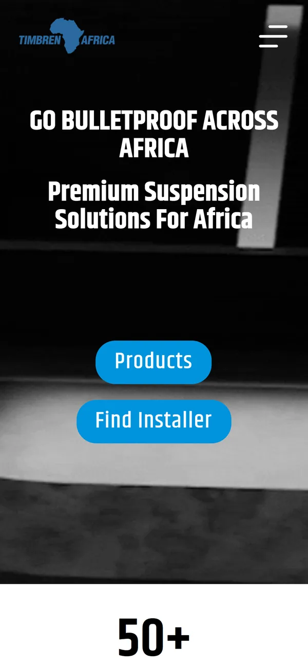 Timbren Africa website on a phone